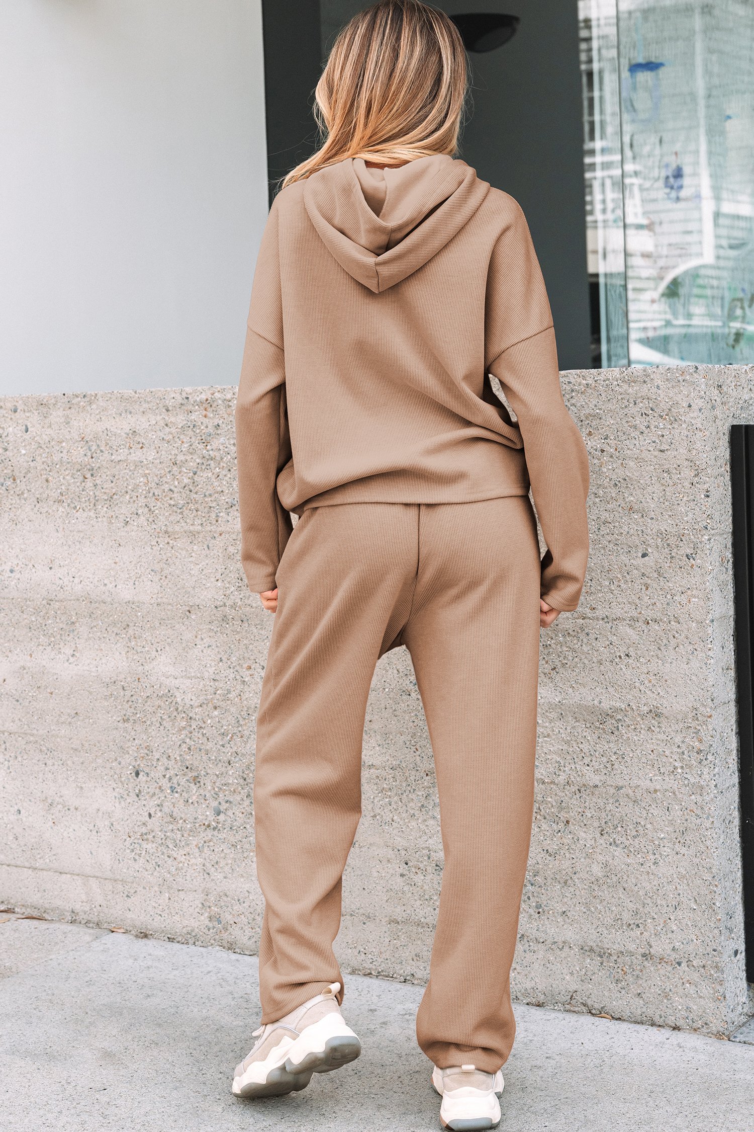 94404900-50befd2c601ddc05.jpg Dark Khaki Leopard Drawstring Pullover Hoodie and High Waist Pants Corduroy Suit - Image 11