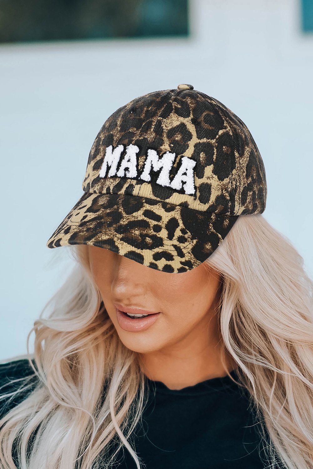 95090457-1a3aeed54e2fd68b.jpg Leopard MAMA Embroidered Leopard Baseball Cap - Image 2