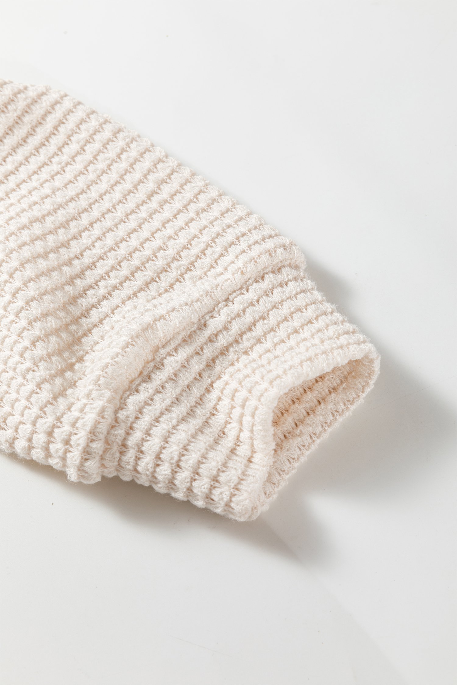 95269122-23b6f3b048a479e7.jpg Jet Stream Solid Color Textured Knit Asymmetric Shoulder Long Sleeve Top - Image 7