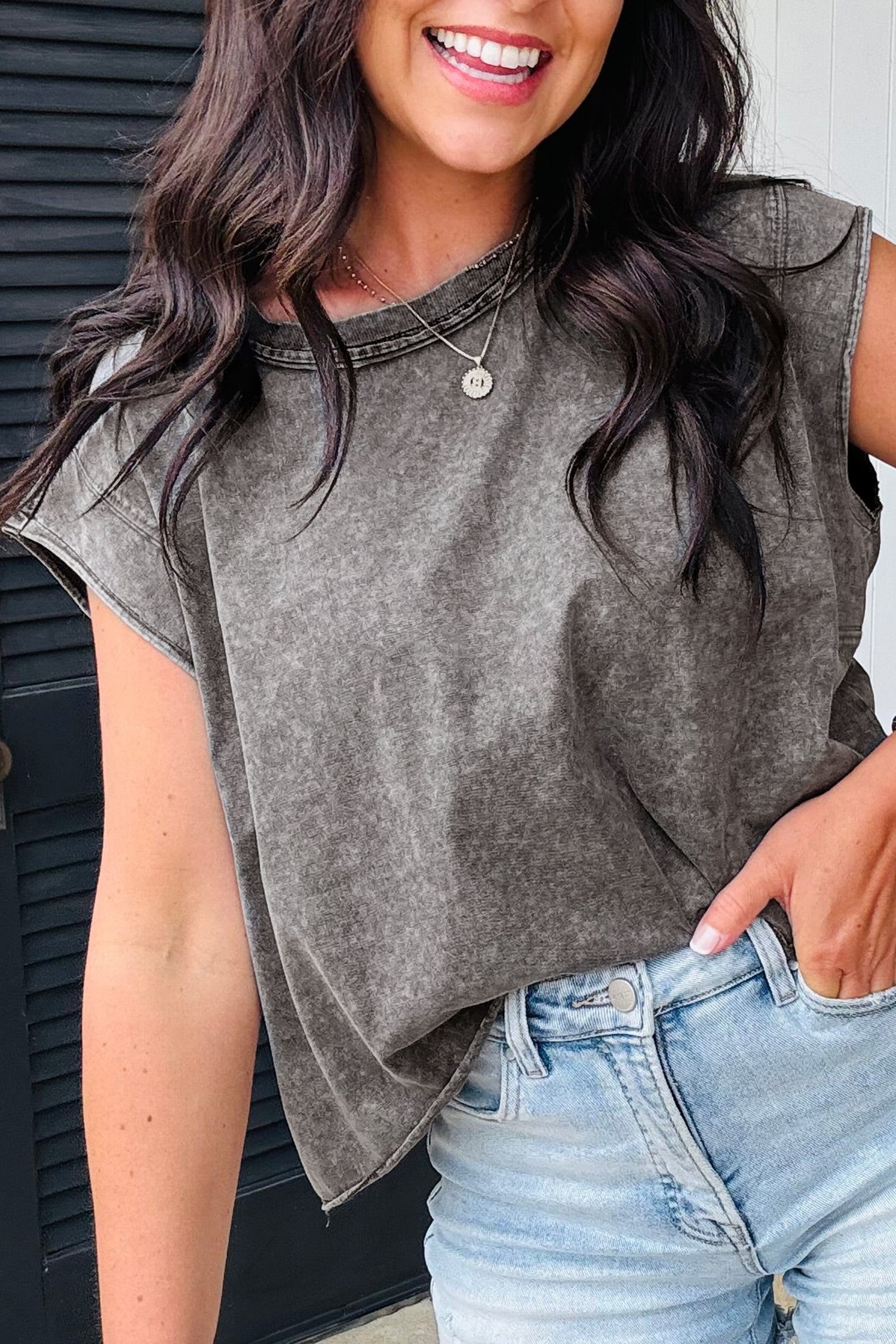 95246939-316974dfb316ce50.jpg Medium Grey Mineral Wash Boxy Fit Cotton Tank Top