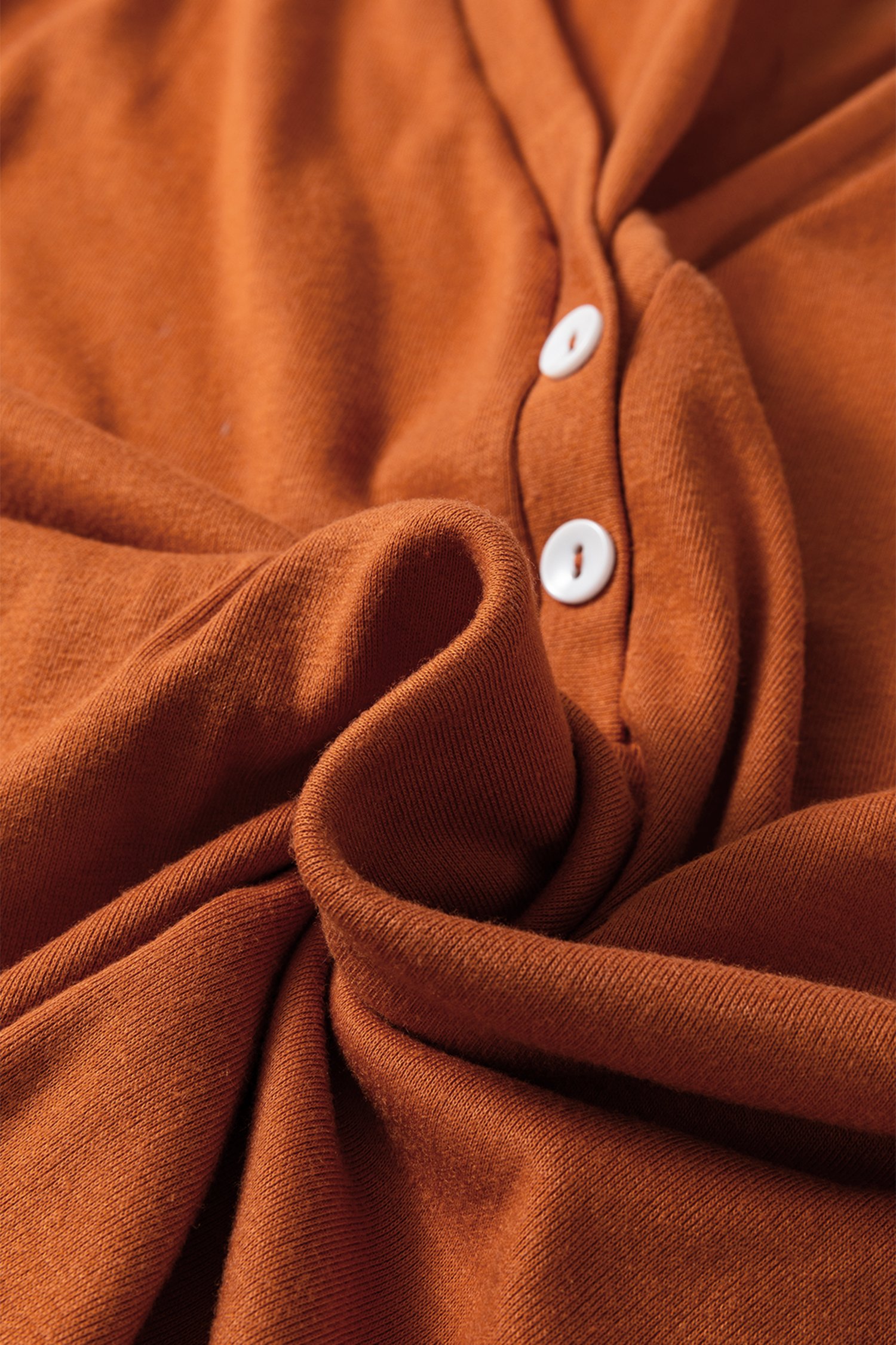 96861938-53578d20864e09b2.jpg grapefruit orange contrast stitching buttoned v neck half sleeve top and drawstring flare pants set