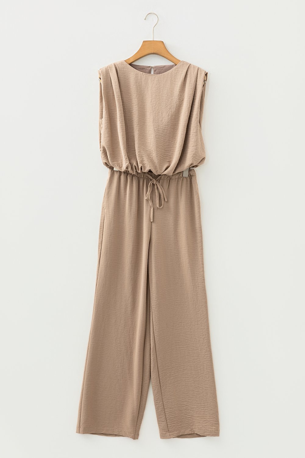 96165805-58def48918fe3666.jpg pale khaki solid color keyhole puffy tank drawstring loose pants 2pcs outfit