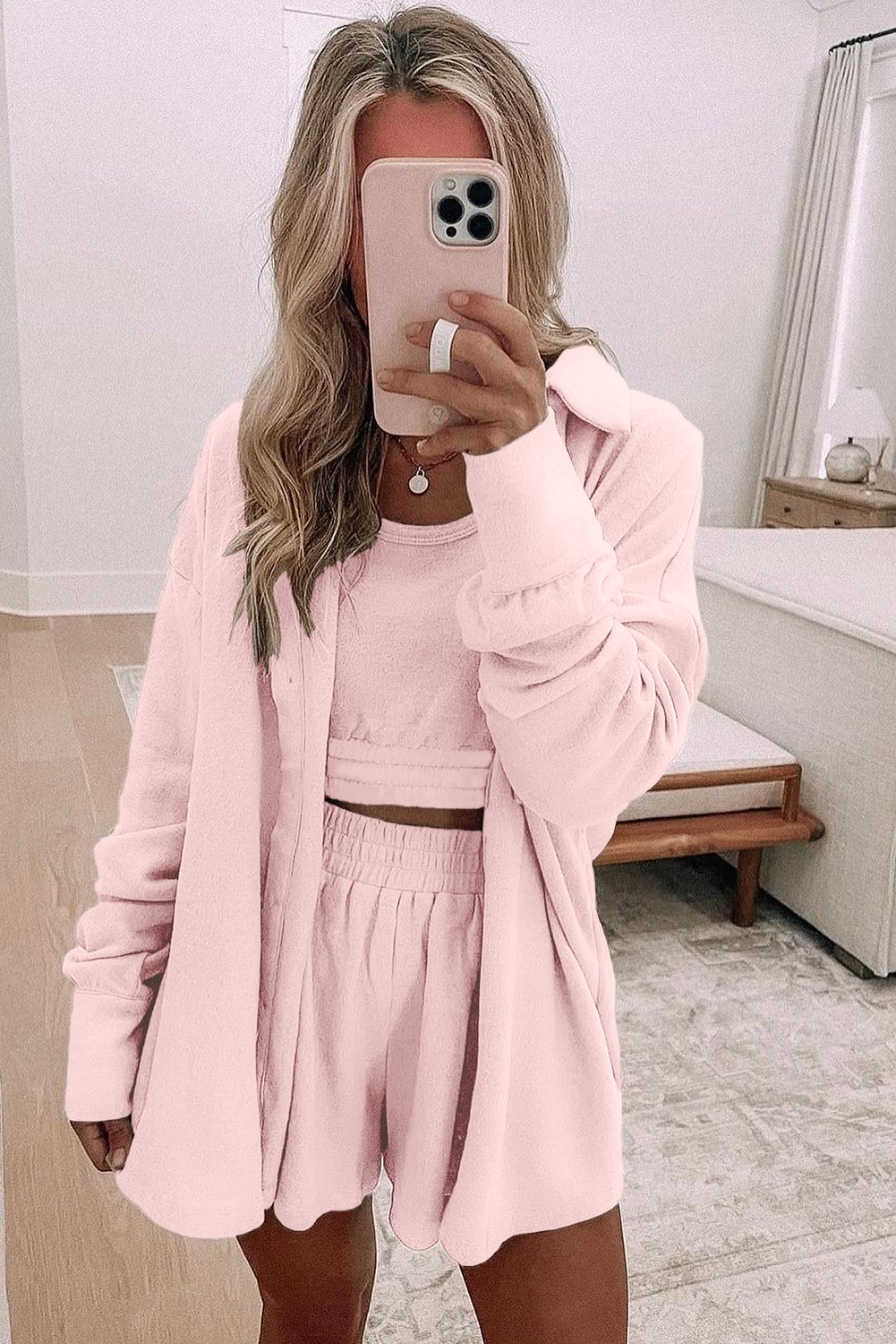 95827940-846c160732ea8e8b.jpg black 3 pcs crop tank top shorts with cardigan lounge set