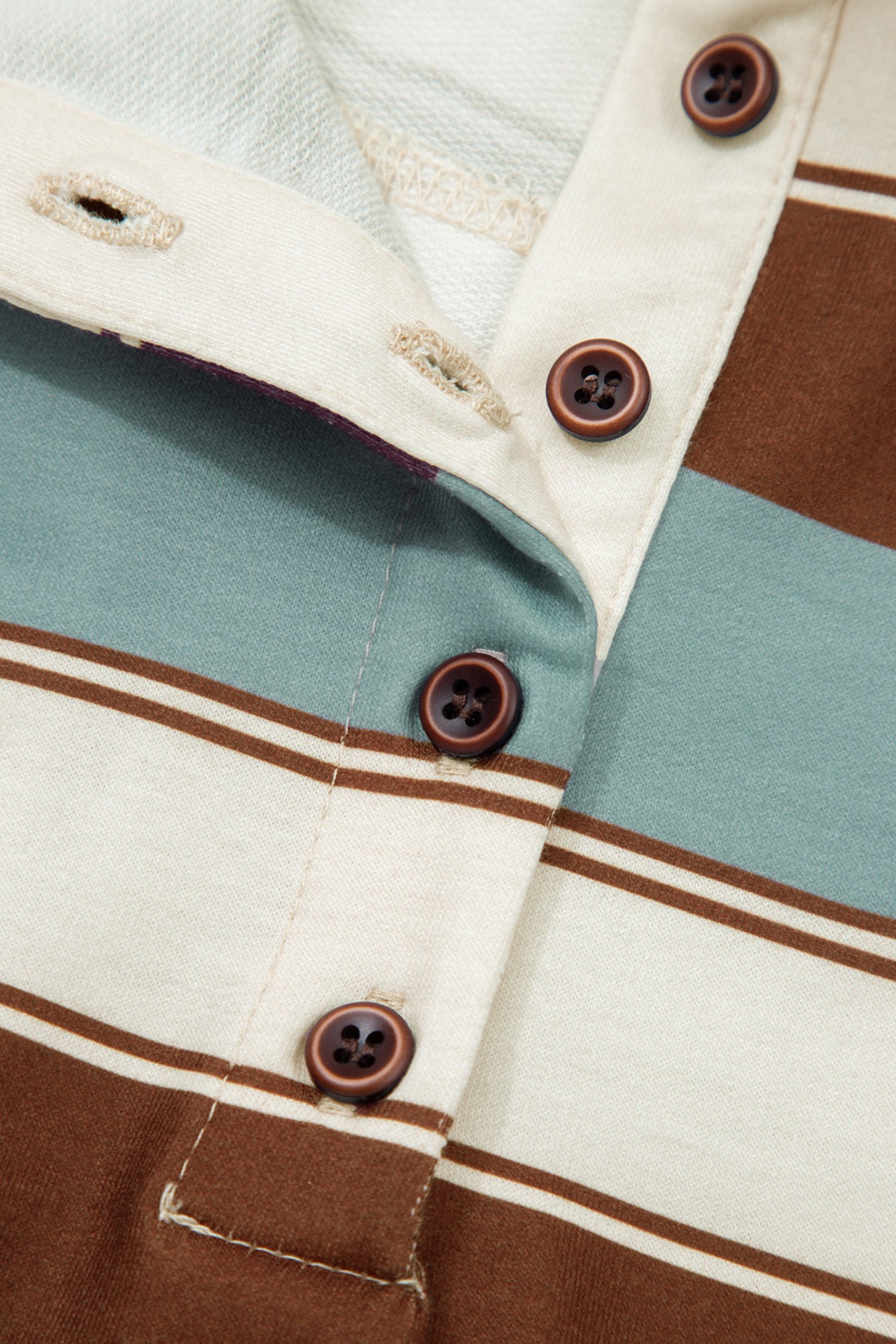 96610367-7377e84468fb624a.jpg white stripe button polo collar tee drawstring elastic waist patchwork 2pcs short set